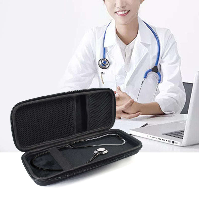 [Australia - AusPower] - Hard Stethoscope Case,EVA Stethoscope Bag Carrying Case Fit for Home Medical Nurses Doctor Stethoscope and Accessories(Black) Black 