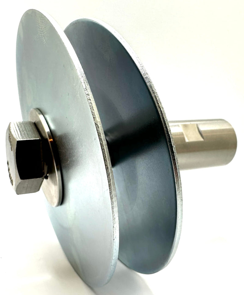 [Australia - AusPower] - Stainless Steel 5/8”-11 Angle Grinder Buff Extender Kit, Airway Buffing Polishing Wheel 2-1/4” Extension Shaft, Threaded Arbor Extension Adapter with 4” Steel Airway Safety Flanges 2-1/4" Angle Grinder Buff Extender Kit with 4" Airway Safety Flanges 