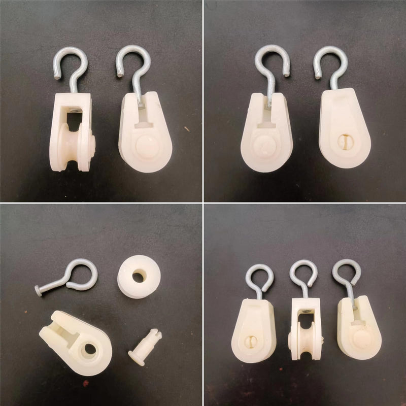 [Australia - AusPower] - 15 PCS Plastic Pulley Sturdy Small Pully Wheel Nylon Pully for Wire Amateur, School Project DIY, Outdoor Clotheslines 