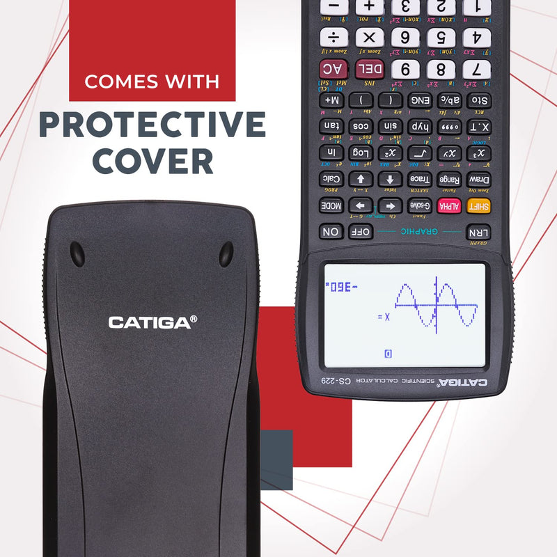 [Australia - AusPower] - CATIGA Scientific Calculator with Graphic Functions - Multiple Modes with Intuitive Interface - Perfect for Students of Beginner and Advanced Courses, High School or College 1) Black 