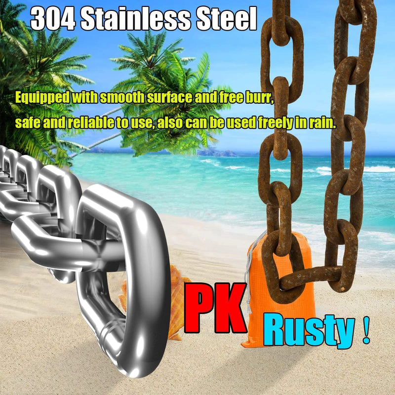 [Australia - AusPower] - Stainless Steel Chain, Lsqurel 6.5ft 13ft Metal Chain Link Chain Small 5/64in Light Duty Chain Utility Chain Jack Chain for Home Outdoor Camping Hanging etc (5/64in-6.5ft) 5/64in-6.5ft 