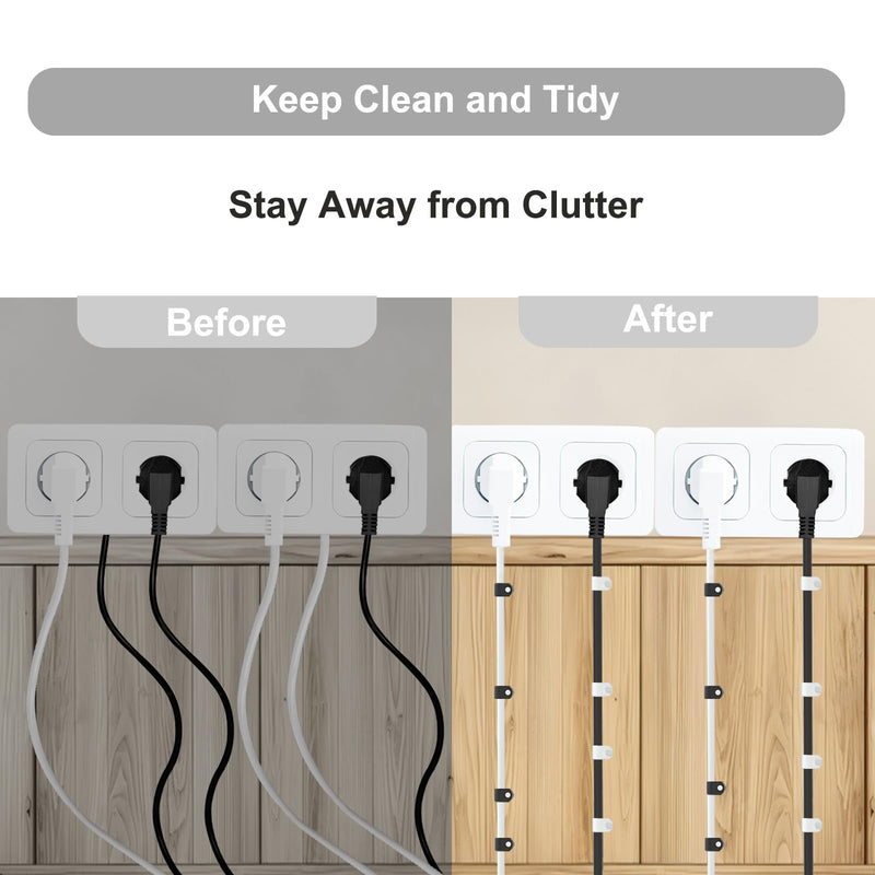[Australia - AusPower] - Black Cable Clips Pack of 200, Heavy-Duty Nail in Wire Clips, 304 Stainless Steel, UV and Weather Resistant, Cable Wire Management for Phone and Ethernet Wire, Power Cords, Tube Black 