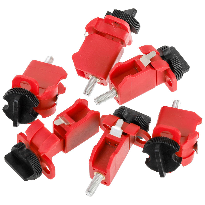 [Australia - AusPower] - Frcctre 6 Pack Tie Bar Circuit Breaker Lockout Device, Industrial Grade Miniature Loto Device Breaker Switch Lock for Electrical Lockout, OSHA Compliant 