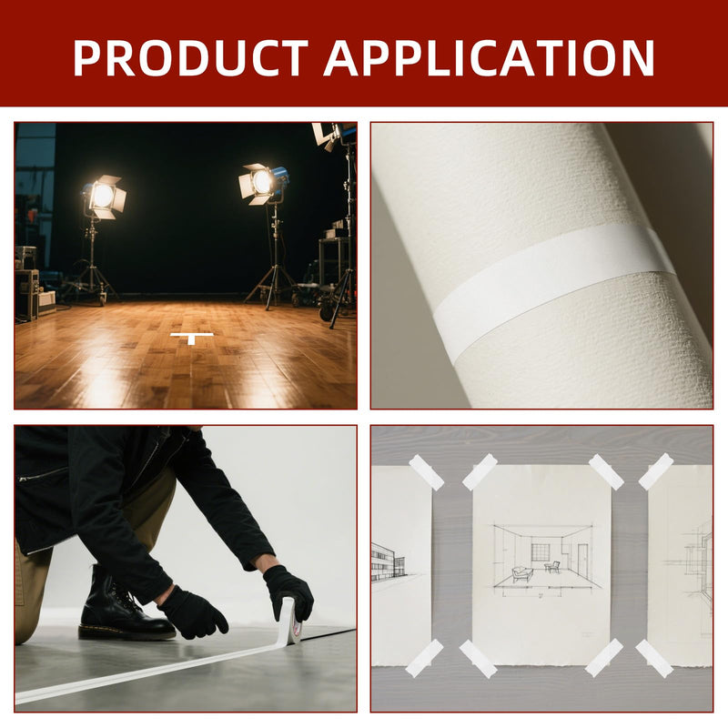 WELSTIK 1 Pack Gaffer Tape White,1" X 60 Yards-60 Yards Length-Suitable for DIY Projects, Heavy Duty Gaffer Floor Tape for Hockey Sticks,Wall Cracks, Bug Holes,Non-Reflective Easy to Rip