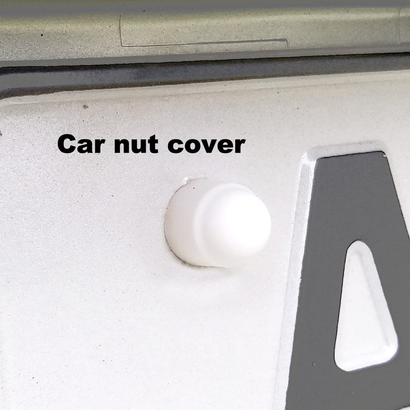 [Australia - AusPower] - Plastic Nut and Bolt Protection Dome Cover, White Hex Nut Protective Caps Cover, No Thread, M12 x 18mm, 100 PCS 