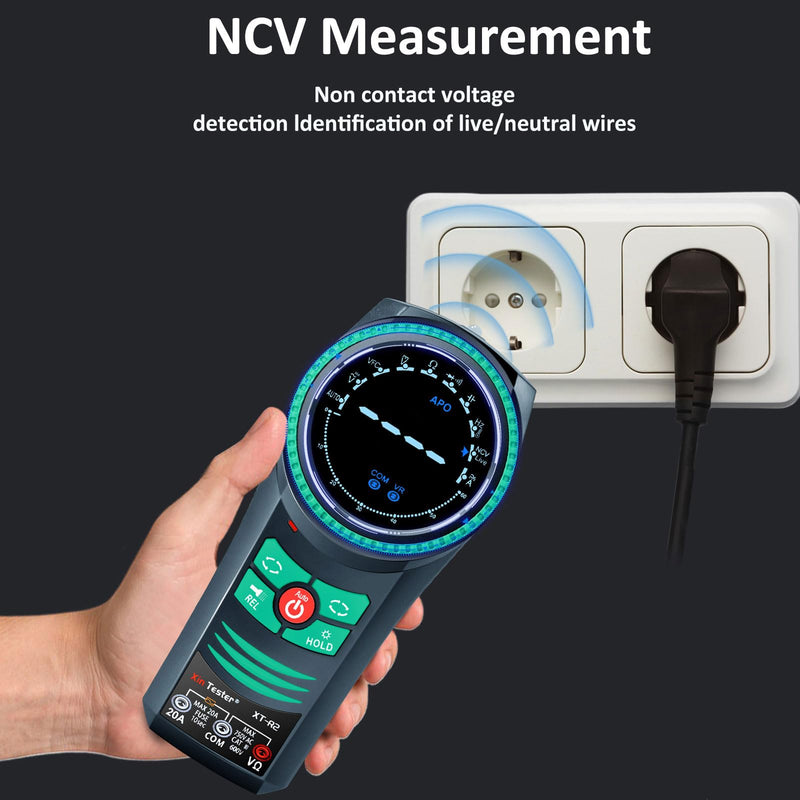 [Australia - AusPower] - Xin Tester Digital AC DC Professional Multimeter Tester, TRMS 6000 Counts Rotary Dial Electrical Automotive Autoranging DMM 1000V NCV Volt Ohm Amp Meter, Capacitance Temperature Diode XT-R2 