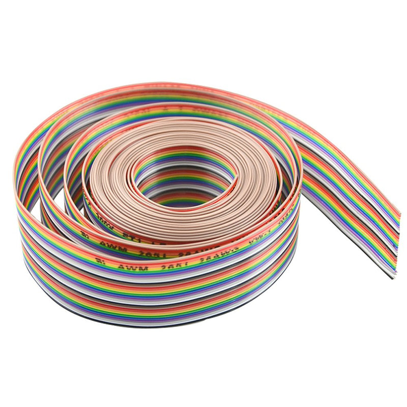 [Australia - AusPower] - XINGYHENG 30Pin Wire Rainbow Color Flat Ribbon IDC Wire Cable(16ft/5m 30Wire) 