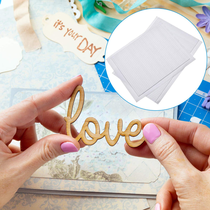 [Australia - AusPower] - Outus 1000 Pieces Foam Sticky Strips Double Sided Dual-Adhesive 3D Foam Tapes Pop Strips Adhesive Mount for Shaker Card Scrapbooking, 20 Sheets 