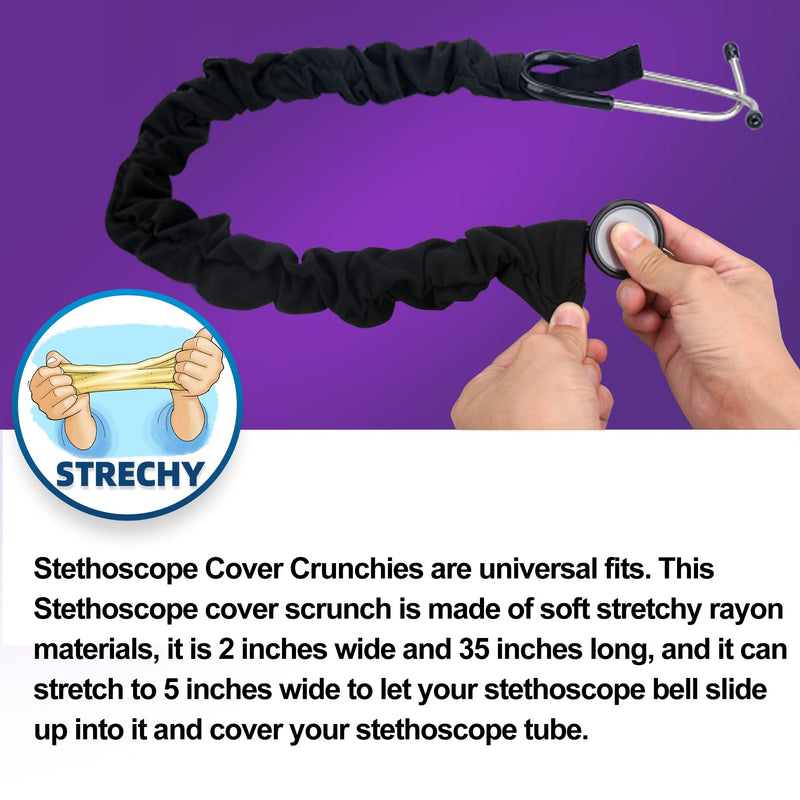 [Australia - AusPower] - ABAMERICA Stretchy Stethoscope Cover Scrunchie, Stretchy Slim Looking Stethoscope Sleeves Universal Fit to All Types of Stethoscopes B18- 2Pcs Stretchy Rayon- Dinosaur+ Arrow 
