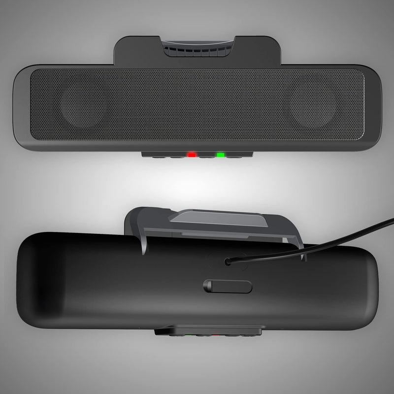 [Australia - AusPower] - Cyber Acoustics USB Speaker Bar (CA-2890) – Stereo USB Powered Speaker, Easily Clamps to Monitor, Convenient Controls 