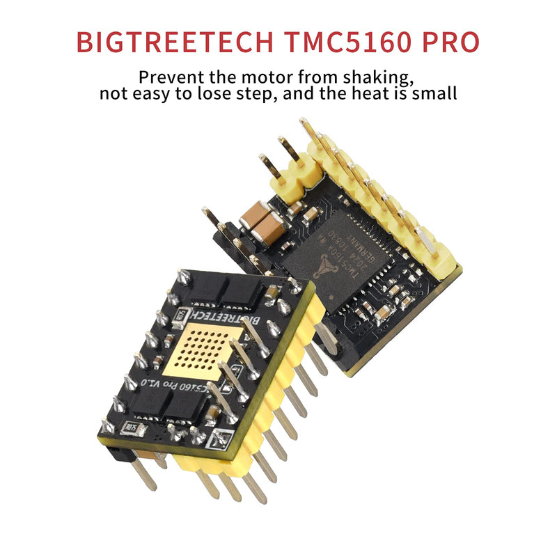 [Australia - AusPower] - BIGTREETECH TMC5160T Pro Stepper Motor Driver Silent Driver Up to 56V Support High-Speed Printing SPI&SD Mode with Heatsink for Manta M8P/M5P/M4P, Octopus Pro, Octopus, SKR 3 EZ Control Board (4 PCS) TMC5160T Pro*4 