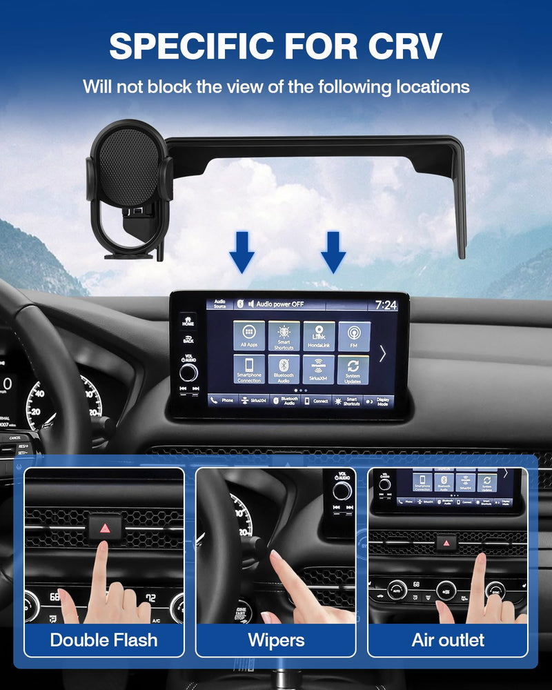 [Australia - AusPower] - Autorder Custom Fit for Car Phone Holder Honda Pilot 2023-2025 2026 Accessories Phone Mount 9-Inch Screen Cell Phone Automobile Cradles Hands-Free 360 Degree Rotation 23+ Pilot 7/9-inch 