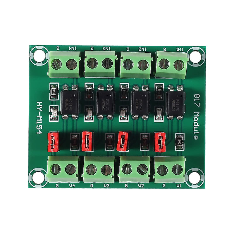 [Australia - AusPower] - 3PCS PC817 4 Channel Optocoupler Isolation Board Voltage Converter 3.6-30V Driver Photoelectric Isolated Module 
