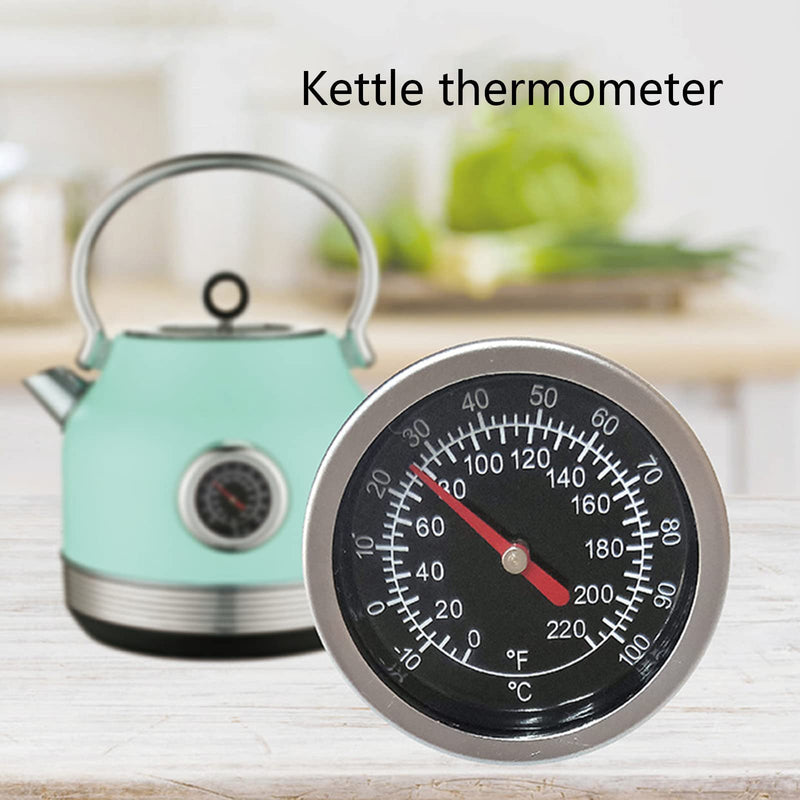 [Australia - AusPower] - Dial Thermometer 1/4 NPT Thread Joint Thermometer -10-100℃/0-220ºF Temperature Gauge 1.4" Stainless Steel Thermometer for Boiler Tea Pot Kettle 