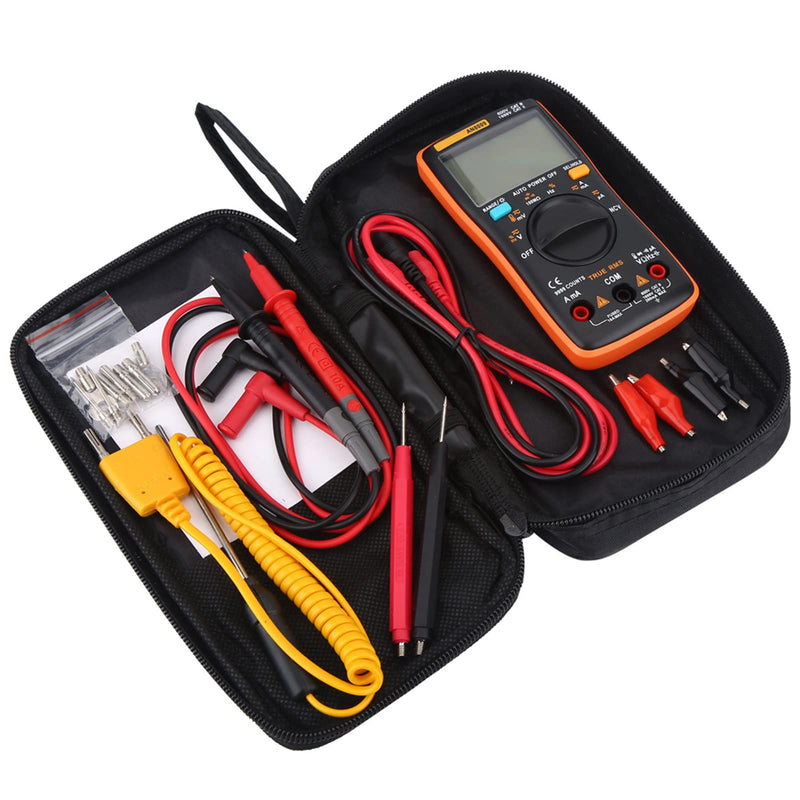 [Australia - AusPower] - An8009 Digital Multimeter, Auto Range True Rms ACDC Voltage Electronic Meter with Large Overview Backlit LCD Display for Electrical Tests 