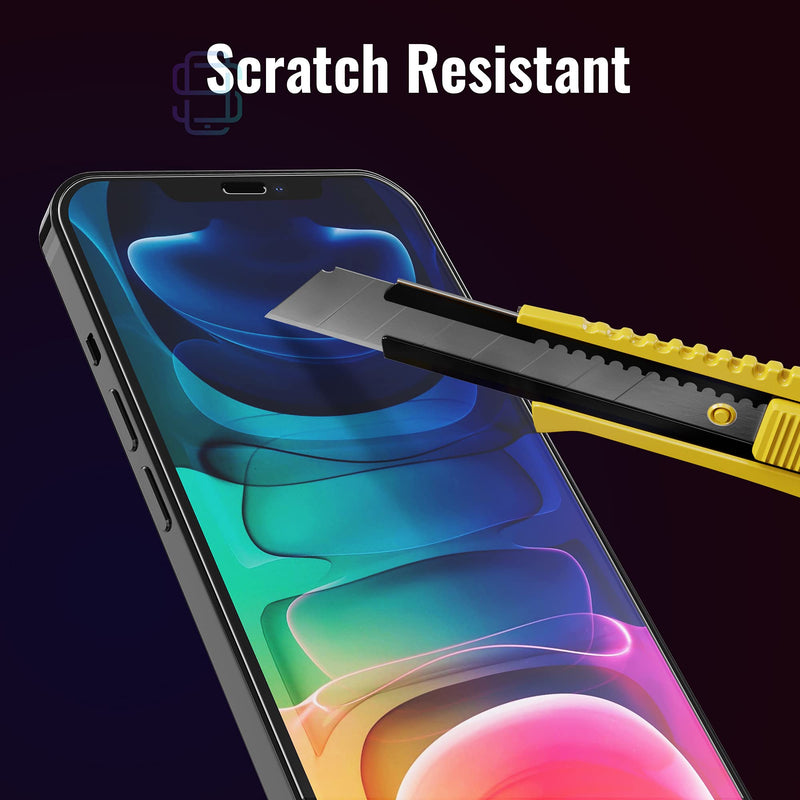[Australia - AusPower] - iPhone 12 Pro Max Screen Protector [2-Pack] with Easy Auto-Align Install Kit - Tempered Glass for iPhone 12 Pro Max (6,7") - New Glass with Your Next Phone 