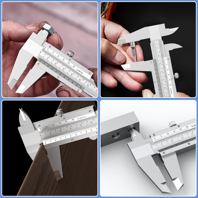 [Australia - AusPower] - HDLNKAK Dial Caliper 0.001” + Vernier Caliper 0.001 inch/0.02mm High Precision Caliper, Measuring Caliper Tool 