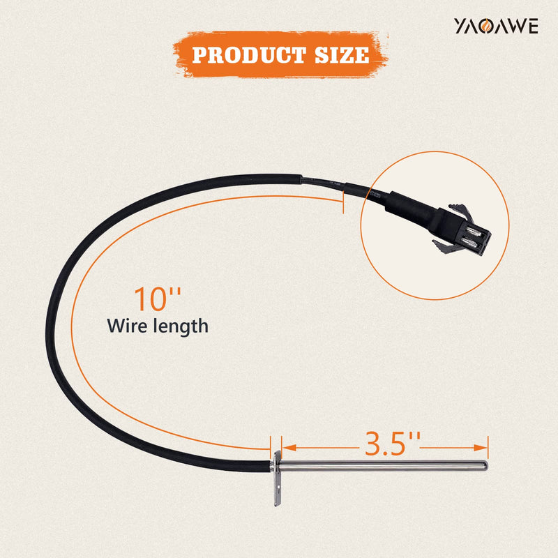 [Australia - AusPower] - Temperature Probe Part 801126, Upgraded 2-Pack Temp Meat Probe, Replacement for Char-Griller Gravity Fed 980 Charcoal Grill, with Probe Grommets and Probe Clip 