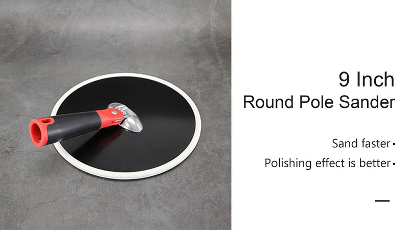 Pole Drywall Sander Radius Handheld Sander Head 9 Inch for Dry Wall Radial Round Celing Prep Painting Sanding Tool Include 3 Pcs Sanding Sheets 80,100,150 Grits