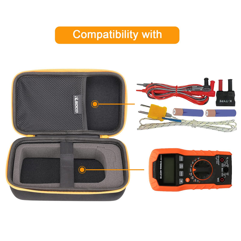 [Australia - AusPower] - RLSOCO Hard Case for Klein Tools MM300/MM325/MM400/MM320/MM700/MM720/ET270/MM600/MM200/ET140 Digital Multimeter (With DIY Foam 