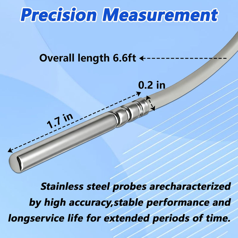 [Australia - AusPower] - A99BB-200C Temperature Sensor Temperature Probe, -40 to 212 Degree F Temperature Range,Electronic Temperature Controller Extension Cable 