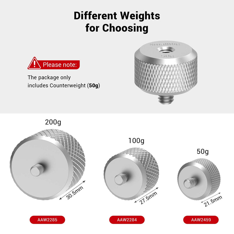 [Australia - AusPower] - SMALLRIG Counterweight Kit Compatible with DJI RS2/RSC2/RS 3/RS 3 Pro and for Zhiyun Crane 2S/3S/Weebill S and for Moza Air 2/AirCross 2 Gimbal Stabilizers - 3125 