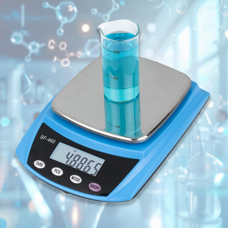 Digital Lab Scale 600g x 0.01g Accuracy Laboratory Balance (Blue) Blue