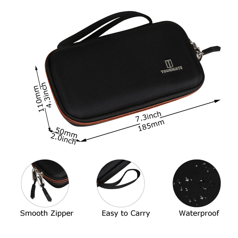 [Australia - AusPower] - Hard Case for KIZEN/Etekcity/Soonkoda/ThermoPro Infrared Thermometer Gun,Laser Surface Temp Reader Travel Box (Laser Pro LP300 Case Only) Black + Orange 