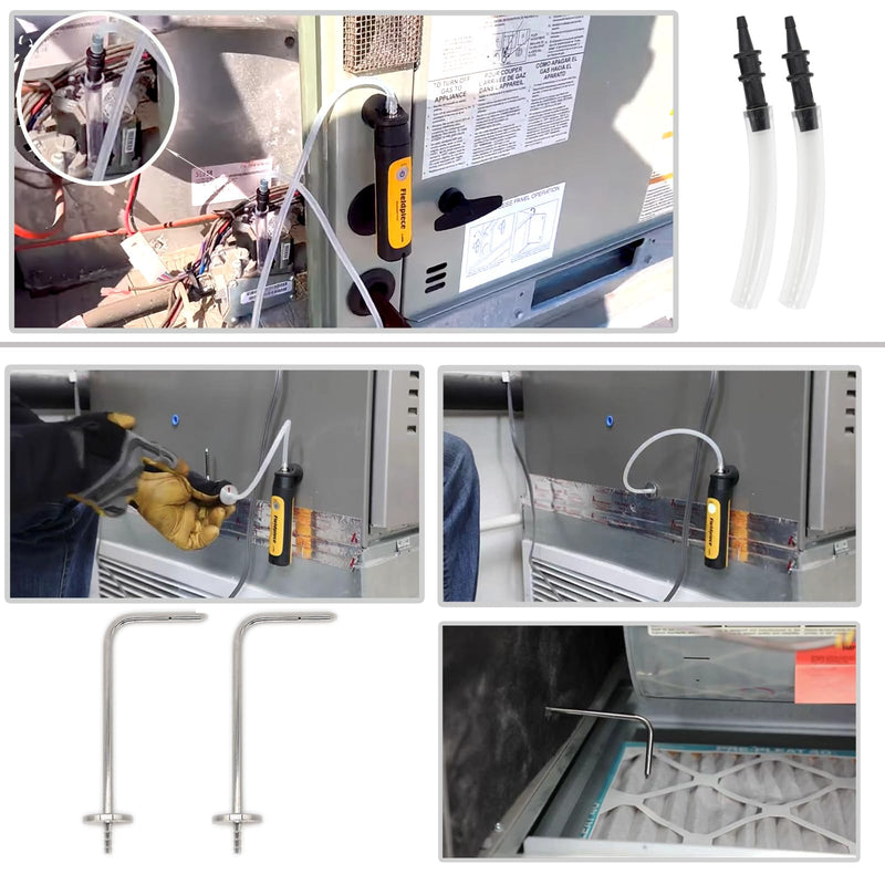 [Australia - AusPower] - Static Pressure Probes Kit for HVAC,2xStatic Tubes with Magnet, 2xSilicone Soft tubes(1.8m),2 Manometer Tube Adapter/Fitting 3/16" to 5/16 Static pressure probes kit 