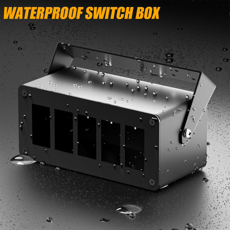 Rocker/Toggle Switch Box - 5 Gang Switches Installation housing for Pickup Truck Car UTV Off Road Marine… Large-5 Gang