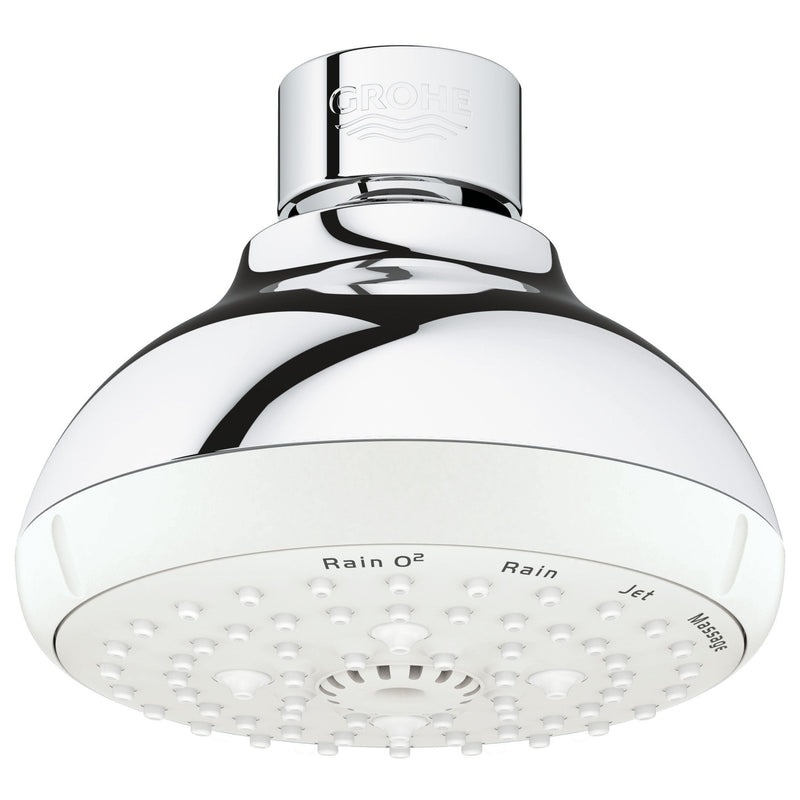 Grohe 26044001 Tempesta Classic 100 1.75 GPM 4-Spray Shower Head, Starlight Chrome
