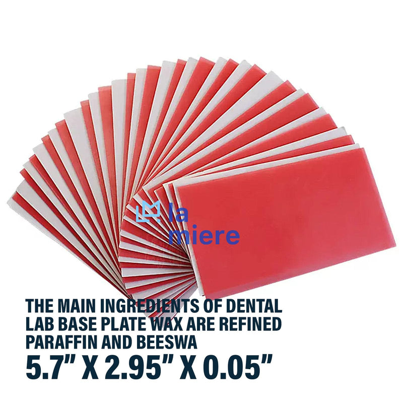 [Australia - AusPower] - 20PCS Dental Base Plate Wax - Molding Casting Wax Sheet Denture Utility Bite Casting Sheets, Modeling Filling Laboratory Supply Lab Dentist Auxiliary Material 