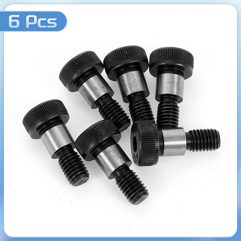 [Australia - AusPower] - uxcell 6Pcs Alloy Steel Shoulder Bolt 10mm Shoulder Dia 10mm Shoulder Length M8 Thread Hex Socket Shoulder Bolts for Textile Hydraulic Injection Molding Machinery Industries 