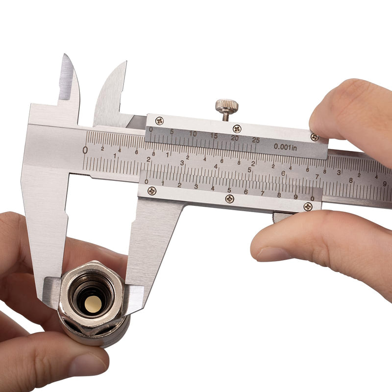 [Australia - AusPower] - Spurtar Vernier Calliper 150 mm / 6 Inch Calliper Analogue for Diameter Depth Step Measuring Accuracy: 0.02 mm / 0.001 Inch for Household DIY Jewellery Woodworking 