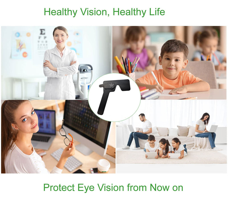 [Australia - AusPower] - 3 Pack Ophthalmic 14-Pinhole Eye Occluder for Vision Test, Portable Handheld Eye Exam Tool for Ophthalmologists Orthoptists and Optometrists Black 