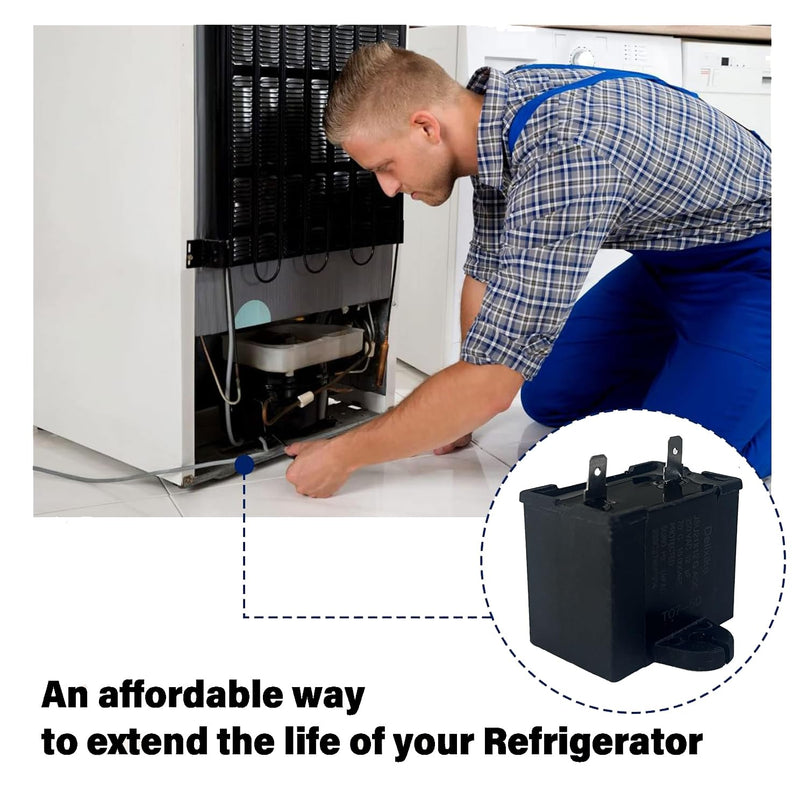 WR55X24064 AP6031641 PS11764031 Refrigerator Run Capacitor 12uF Compatible with GE