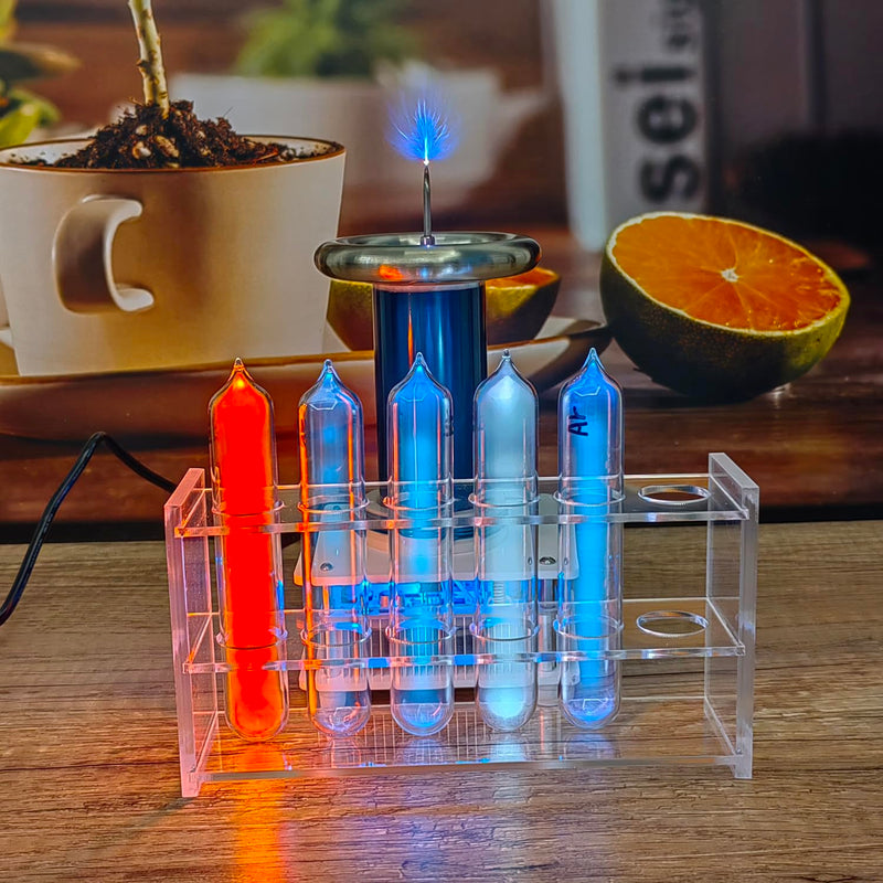 Joytech 5PC Noble Gases Tube Glass Sealed Rare Gases Neon Light Tesla Coil Demonstration Prop Scientific Exhibition SS22