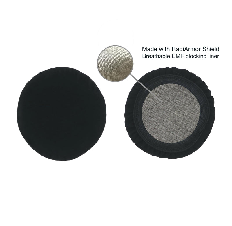 RadiArmor RF Blocking Headset Covers – Shielding for On-Ear Wireless Headsets, Headphones – Reduces RF Exposure Between 90-98% – Fits Most On-Ear Headsets (Black, Medium) Black
