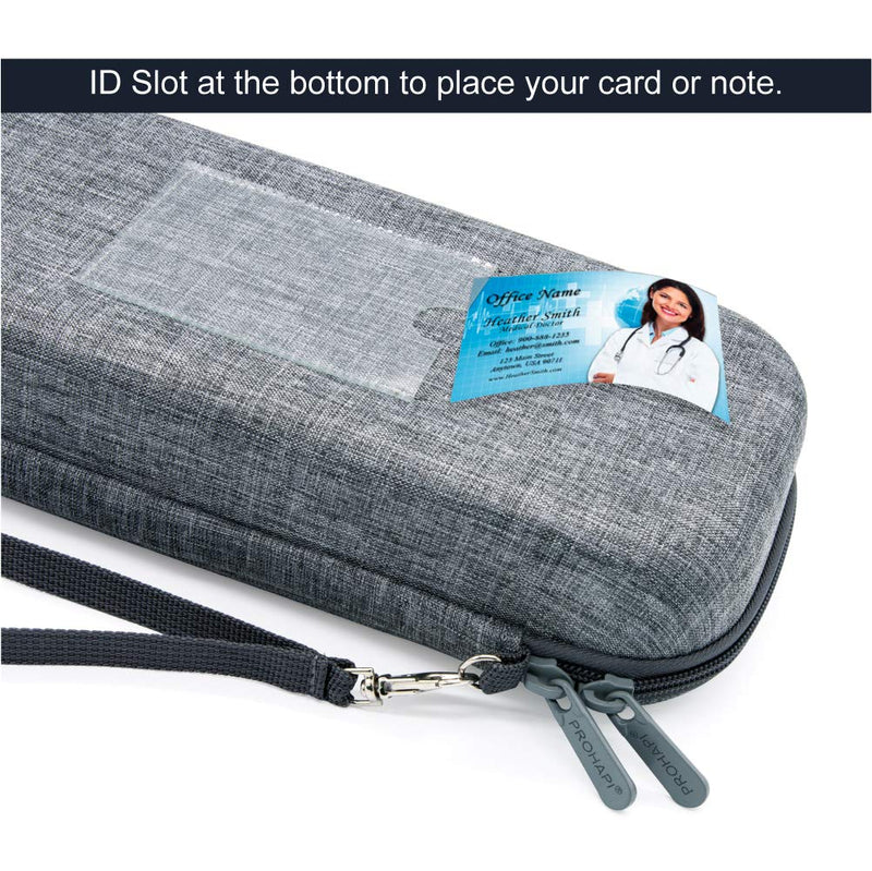 [Australia - AusPower] - Hard Stethoscope Case, Large Stethoscope Carrying Case with ID Slot, Compatible with 3M Littmann/ADC/Omron/MDF Stethoscope Includes Mesh Pocket for Nurse Accessories (Volcanic Grey) Volcanic Grey 