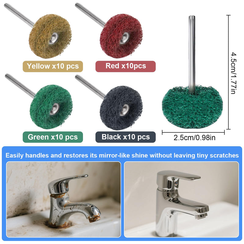 [Australia - AusPower] - bssmmai Pack of 140 Wool Felt Polishing Attachments Compatible with Dremel, Multifunctional Polishing Set with Storage Box, Polishing Disc Set for Metal, Wood, Jewellery, Bicycle, Wheel Hub 