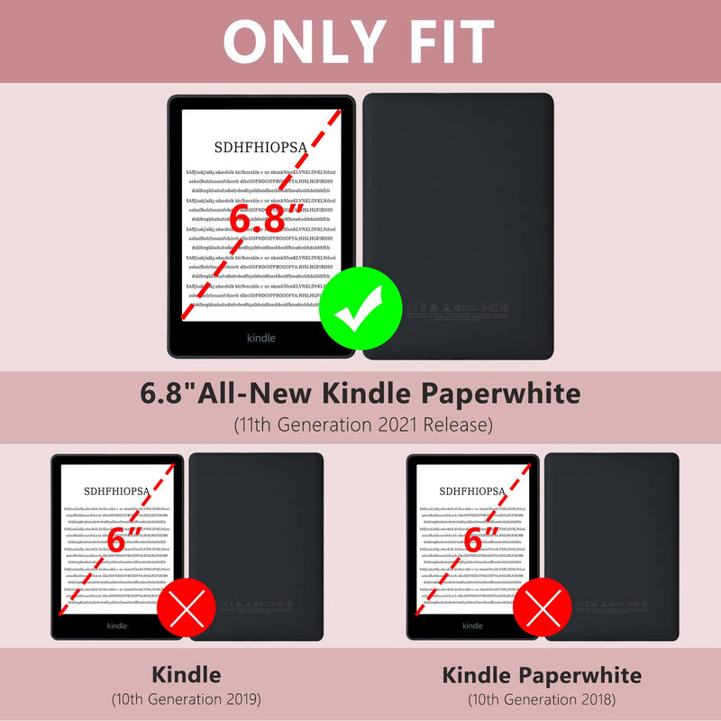 [Australia - AusPower] - COO Case for 6.8” Kindle Paperwhite Premium Lightweight PU Leather Book Cover with Auto Wake/Sleep for Kindle Paperwhite 11th Generation 6.8" 2021 Released Pink 