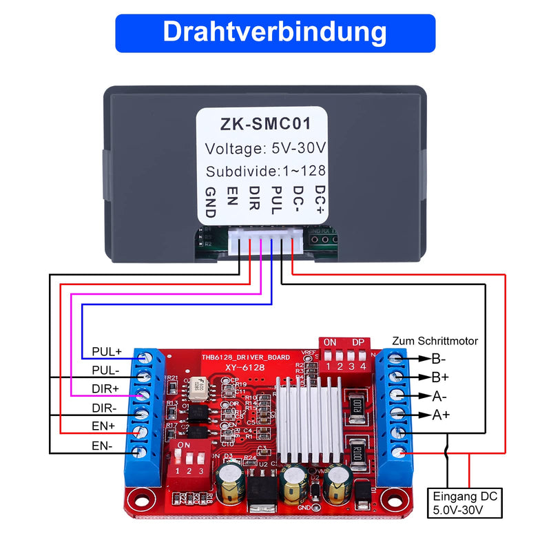 [Australia - AusPower] - DC 5-30V CNC Stepper Motor Controller, 1/128 Microstep Resolution Stepper Motor Control, Adjustable Forward and Reverse Delay Time, Adjustable Angle Speed, with Display 