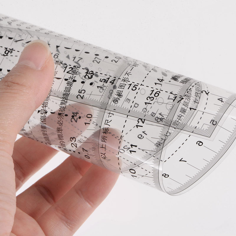 [Australia - AusPower] - HARFINGTON High Precision SEC Size Estimation Chart 27x17cm Covered Transparency Flaw Detection Film Ruler for Diameter Area and Line Width Defects Measuring 