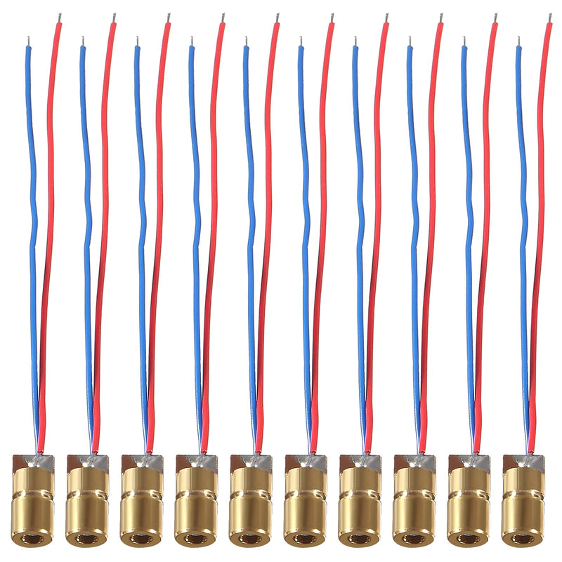[Australia - AusPower] - 30pcs 5V 650NM 5Mw Red Dot Laser Head Red Laser Diode Laser Tube 6mm with Leads Head (30PCS) 