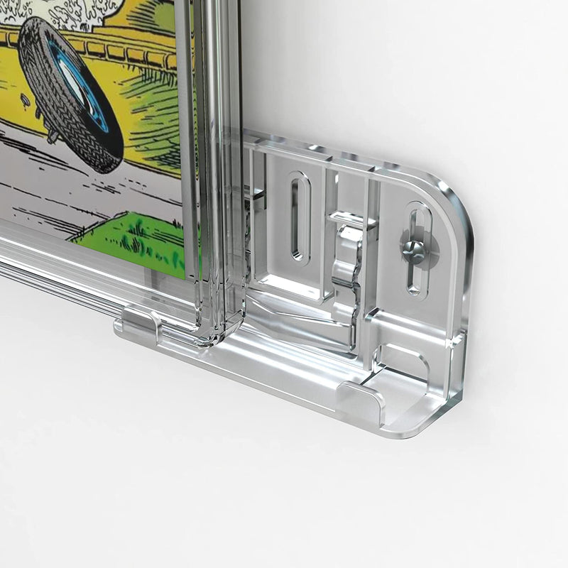 Hello LLamas SlabGrabs-Standard Fit 20-Piece Comic Wall Mount (Holds 10 Slabs), Active-Grip Security Lock, Heavy Duty Clear Display for PSA & Pre-2024 CGC – Not for Thick Slabs Std 10pk Fits Psa & Pre-2024 Cgc