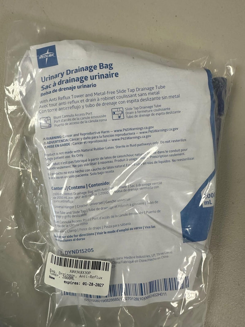 [Australia - AusPower] - Bag, Drainage, Anti-Reflux Tower, 2000ML 