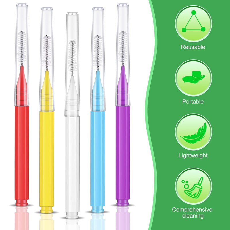 [Australia - AusPower] - Zopeal 250 Pcs Interdental Brush for Braces Disposable Braces Flossers Dental Picks Floss Toothpick Dental Teeth Flossing Head Oral Hygiene Flosser Toothpick Soft Cleaning Tool (Stylish Color) Stylish Color 