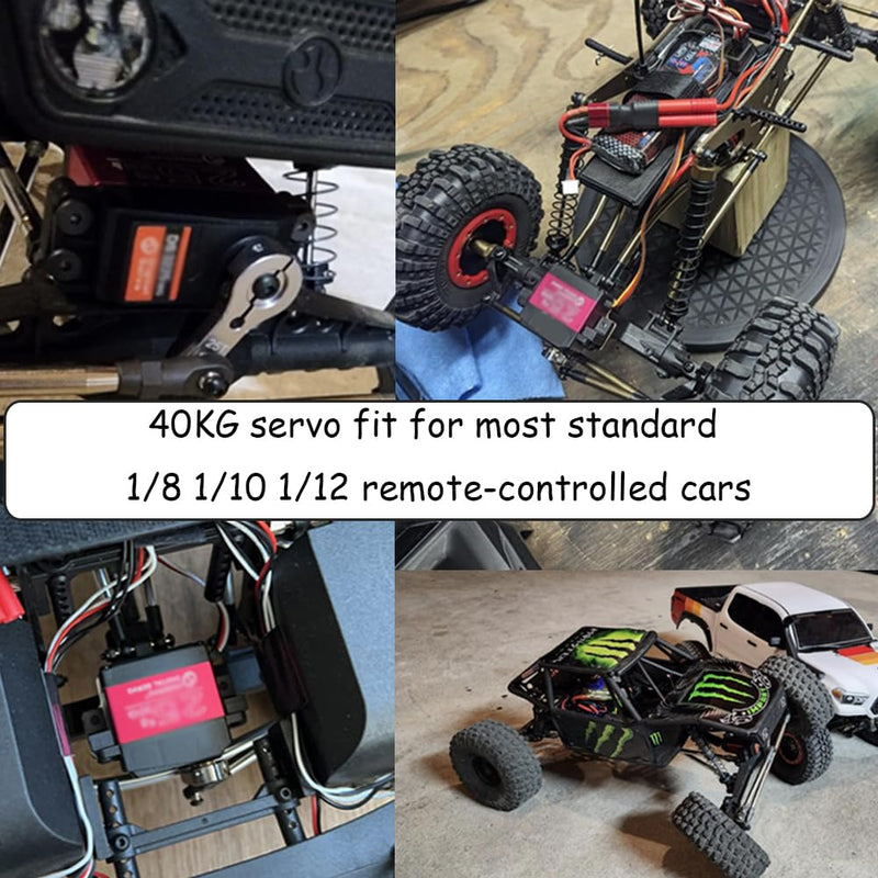 [Australia - AusPower] - 40KG Digital Servo High Speed Servo Motor 45 kg/cm Full Metal Gear Servo DS3240 for 1/8 1/10 1/12 Scale RC Boats and Cars (Control Angle 270°, Pack of 2) 2PCS 40KG DS3240 - 270° 