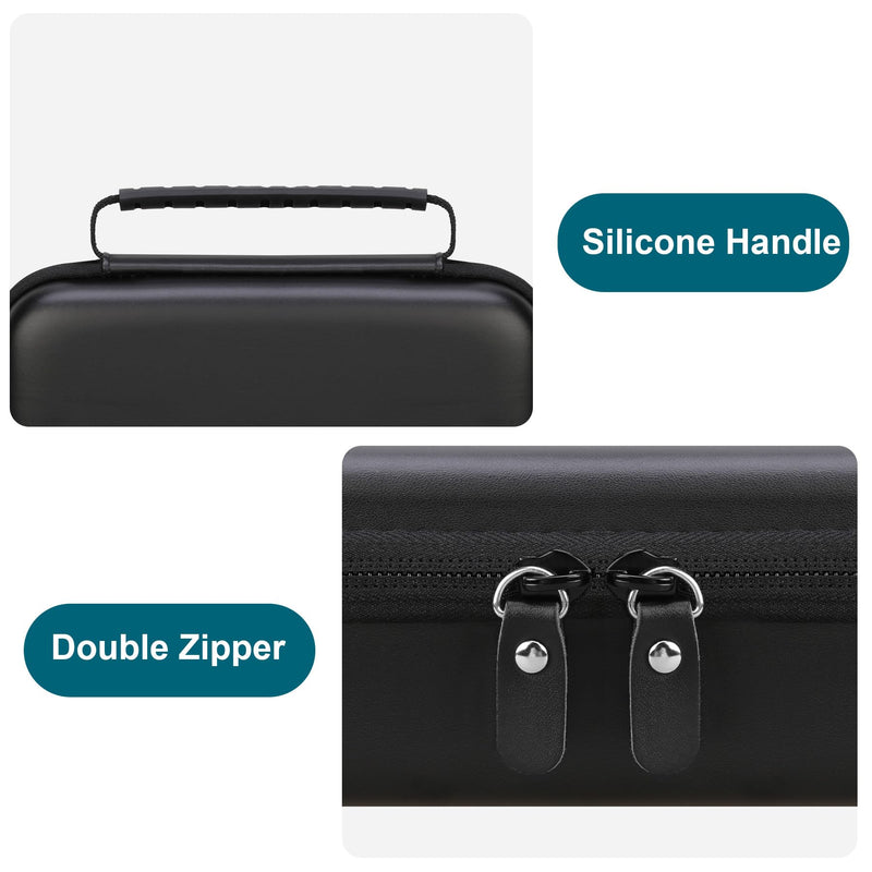 [Australia - AusPower] - Canboc Travel Case for Portable Handheld Inhaler Nebulizer, Home Compression Nebulizer for Adults and Kids, Mesh Pocket fit Packets of Medication or Other Essentials, Black (Case Only) 