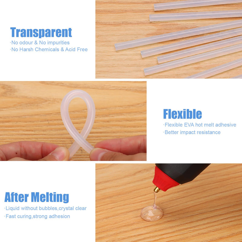 [Australia - AusPower] - Hot Glue Sticks, Mini Size, 6" Long x .27" Diameter, 50 Count, Clear, for Kids Adults DIY Art Craft Gluing Repairing Sealing Festival Home Decoration Clear?50 Pack? 